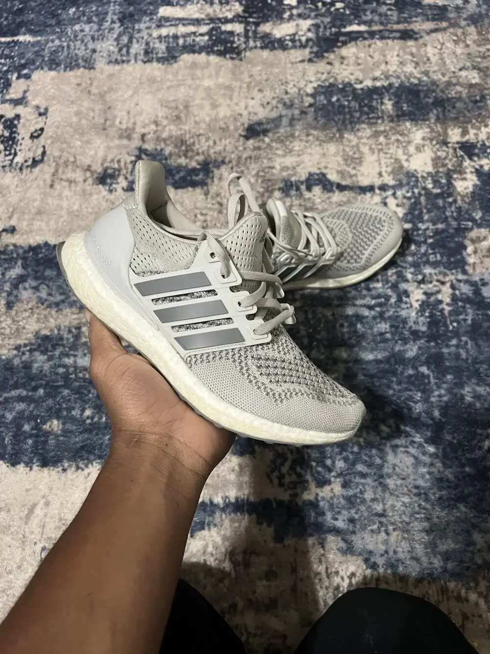 Size 5y-Adidas UltraBoost 1.0 Double Grey Sneakers Woman’s 6.5 HQ4205